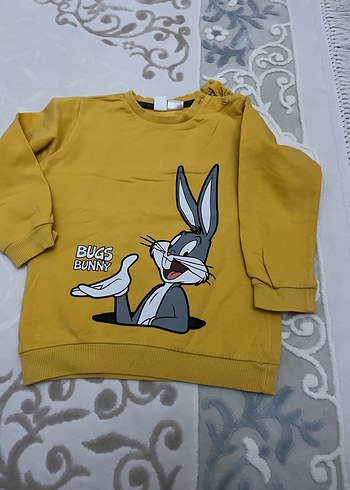 Sarı Gri Bugs Bunny Baskılı Erkek Eşofman Takımı - Görsel 2