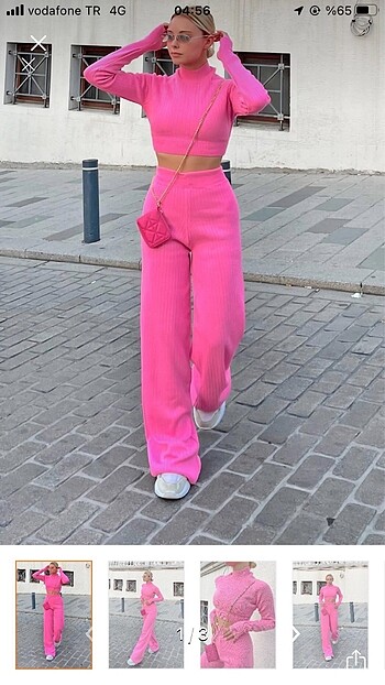 Swist pembe alt üst triko takım