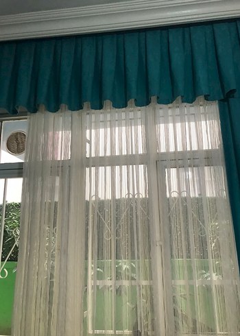 Turkuaz Parlak Düz Perde - Görsel 4