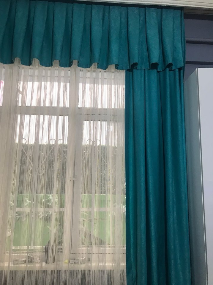 Turkuaz Parlak Düz Perde - Görsel 5