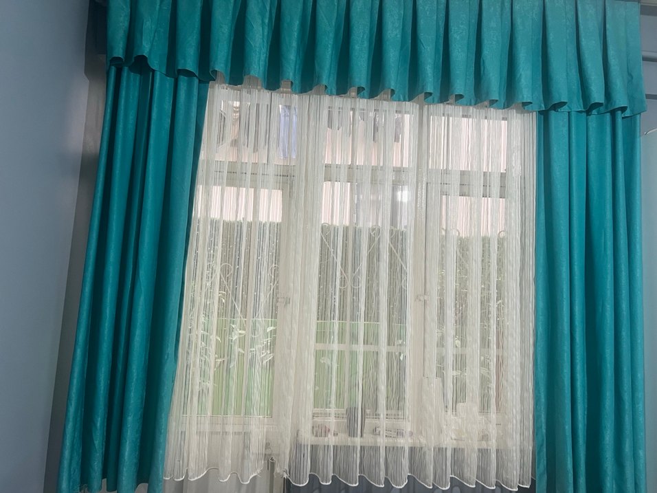 Turkuaz Parlak Düz Perde - Görsel 2