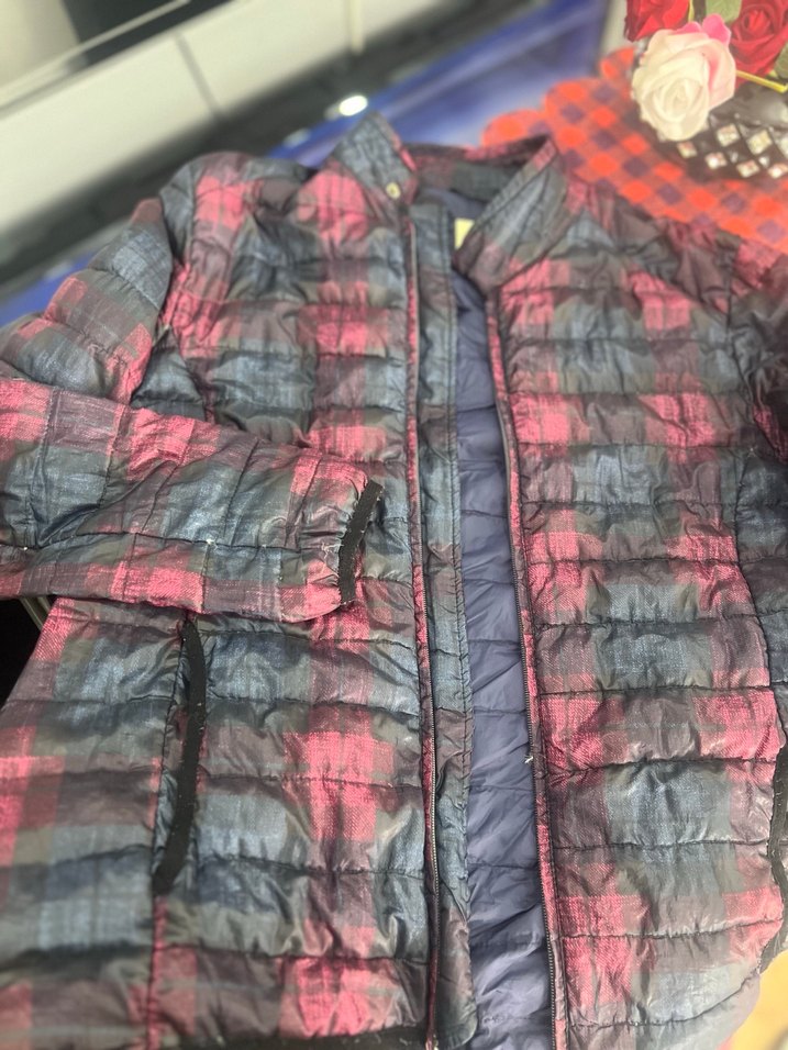 Erkek Çok Renkli Bağlama Desenli Fermuarlı Ceket kas tüyü - Görsel 3