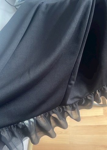 48 Beden siyah Renk Uzun Kollu Siyah Parlak Gotik Elbise