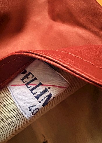 Bordo Deri Midi  Etek - Görsel 4