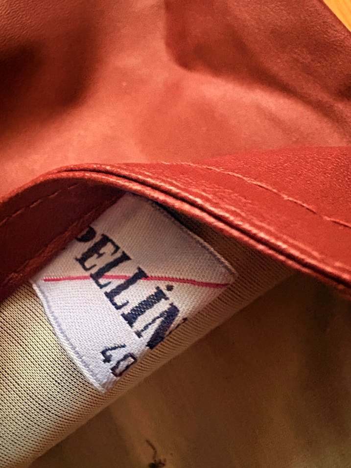 Bordo Deri Midi  Etek - Görsel 4