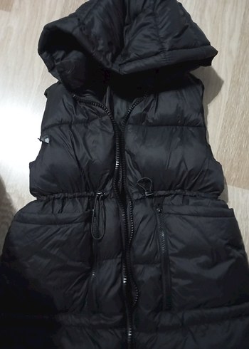 Zara Siyah Kapüşonlu çocuk Yelek