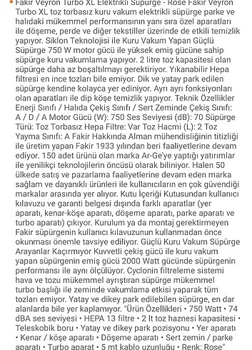 Fakir elektrikli süpürge