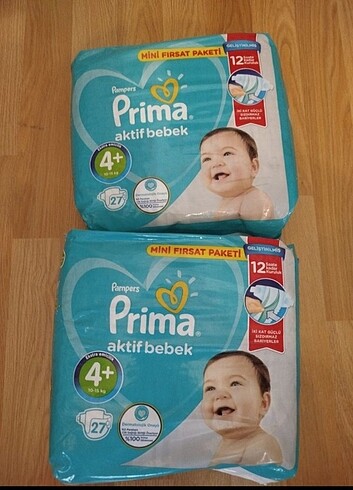 Prima Bebek Bezi 4+ 27 2 paket