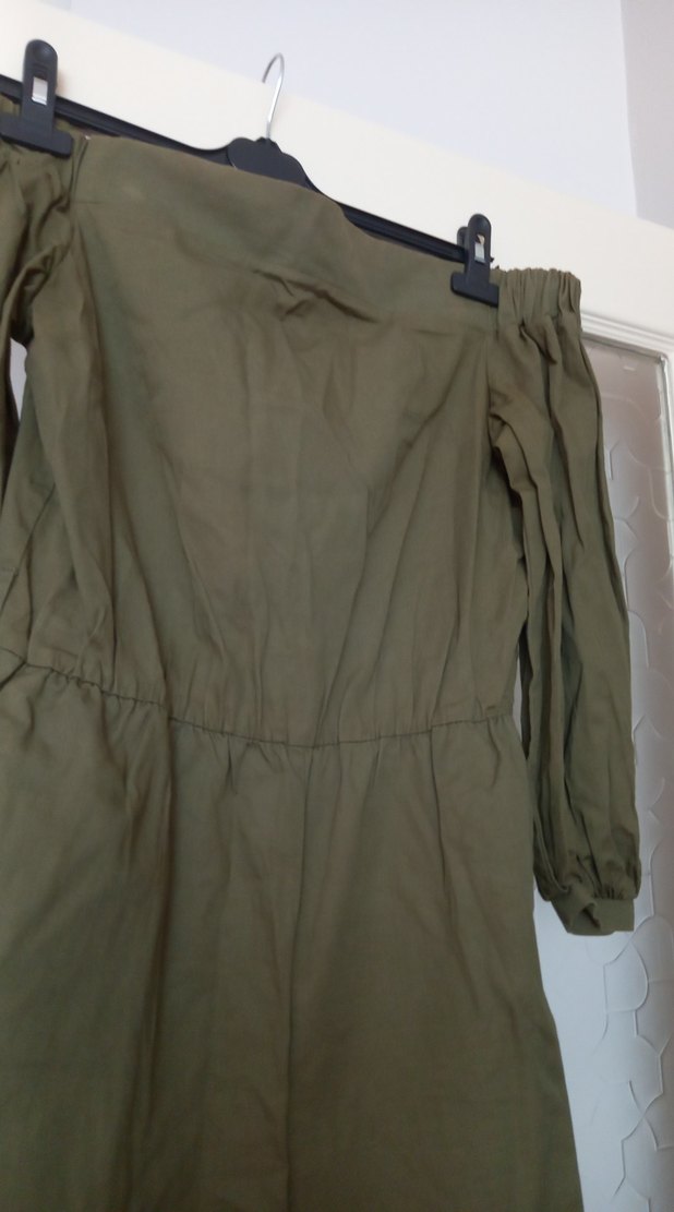 Kadın Kemerli Straplez Keten Tulum - Görsel 4