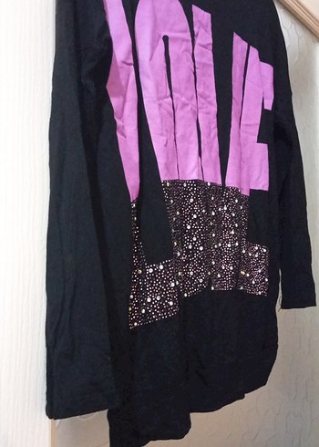 Pembe Simli Uzun Kollu Tişört - Görsel 3