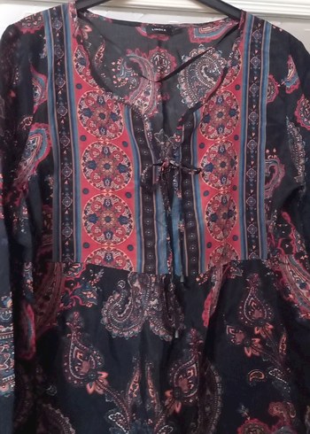 Bohem Desenli Uzun Kollu Bluz - Görsel 5