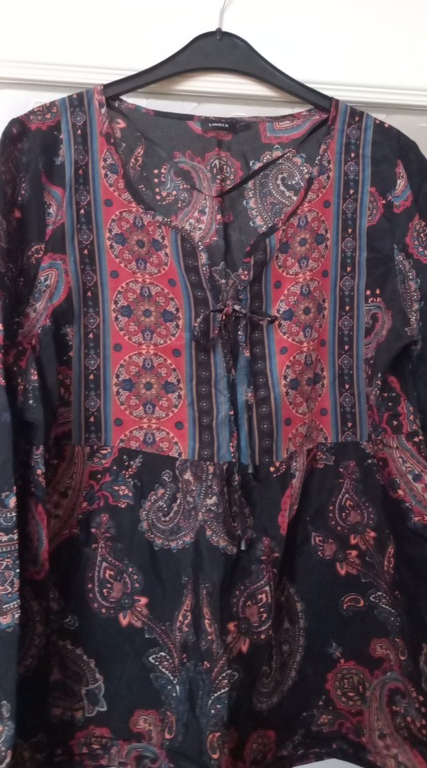 Bohem Desenli Uzun Kollu Bluz - Görsel 5