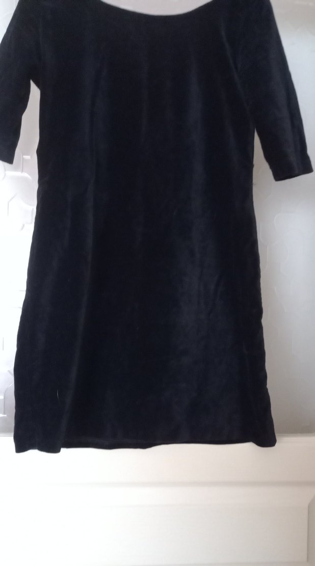 Siyah kadife elbise - Görsel 4