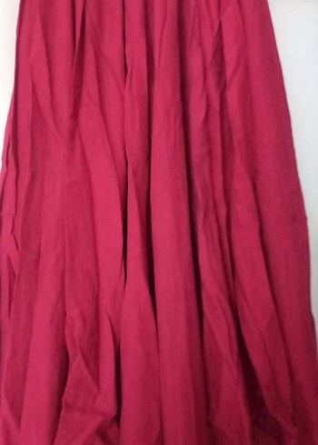 Bordo Kadife Uzun Salaş Etek - Görsel 4