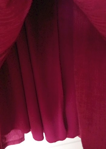 Bordo Kadife Uzun Salaş Etek - Görsel 3