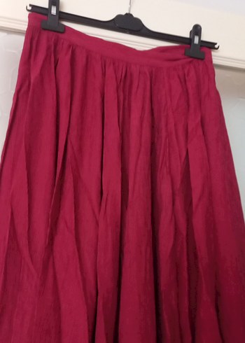 Bordo Kadife Uzun Salaş Etek - Görsel 5
