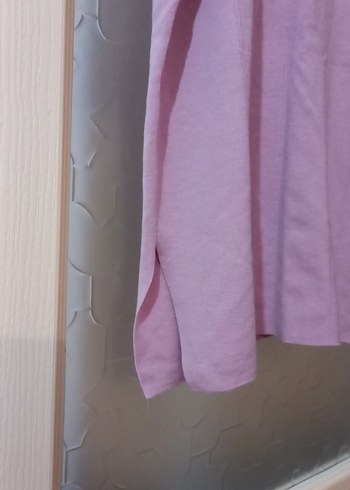 Pembe Kısa Kollu Kadın Triko - Görsel 4