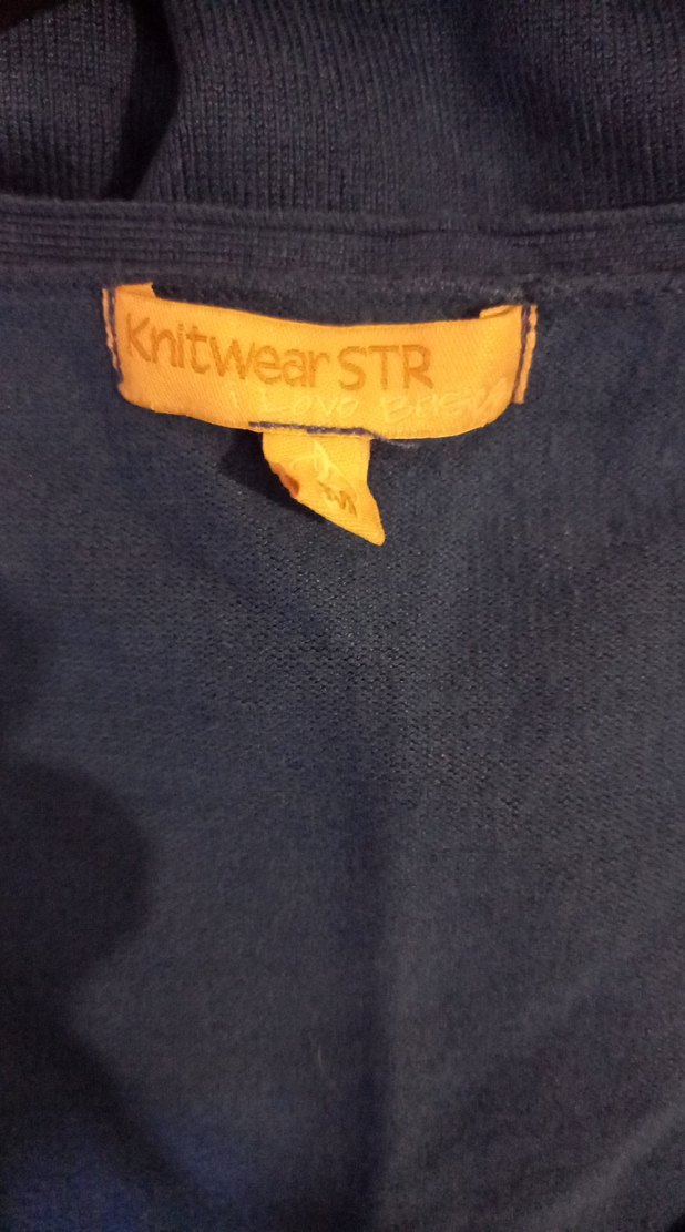 Düğmeli Lacivert V Yaka Kadın Hırka - Görsel 4