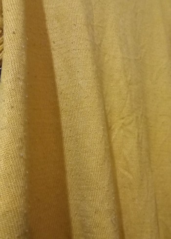 Sarı Uzun Kollu Örgü Kadın Kazak - Görsel 4