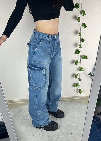 Straight WideLeg Baggy Sıfır Jean İhraç Fazlası Kot Y2K