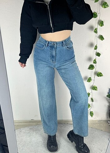 Straight WideLeg Baggy Sıfır Jean İhraç Fazlası Kot Y2K