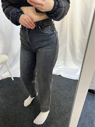 m Beden Straight WideLeg Baggy İhraç Fazlası Y2K Kot Jean