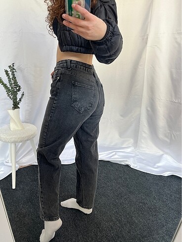 m Beden gri Renk Straight WideLeg Baggy İhraç Fazlası Y2K Kot Jean