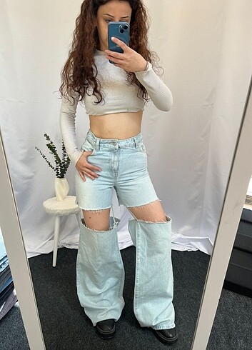 Zara Straight WideLeg Baggy İhraç Fazlası Y2K Kot Jean