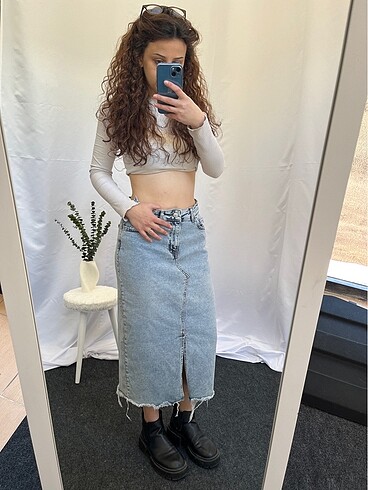 Straight WideLeg Baggy İhraç Fazlası Y2K Kot Jean Etek