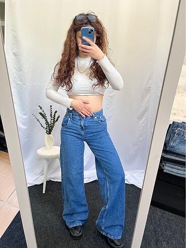 Zara Straight WideLeg Baggy İhraç Fazlası Y2K Kot Jean