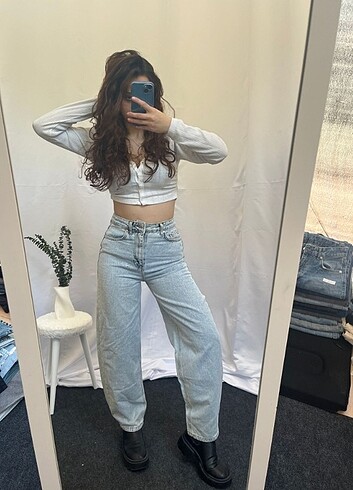 Zara Straight WideLeg Baggy İhraç Fazlası Y2K Kot Jean
