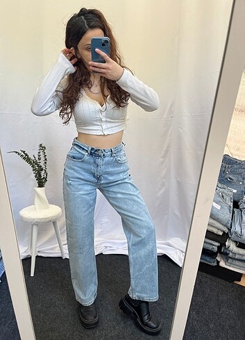 Zara Straight WideLeg Baggy İhraç Fazlası Y2K Kot Jean