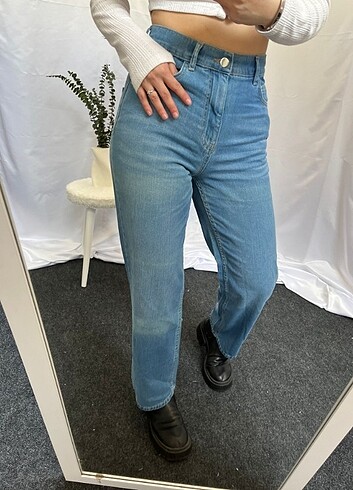 s Beden mavi Renk Straight WideLeg Baggy İhraç Fazlası Y2K Kot Jean
