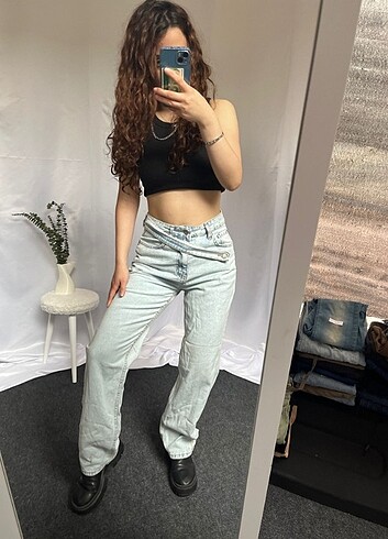 Zara Straight WideLeg Baggy İhraç Fazlası Y2K Kot Jean