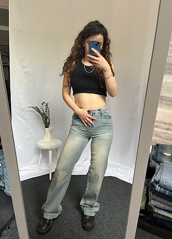 xs Beden mavi Renk Straight WideLeg Baggy İhraç Fazlası Y2K Kot Jean