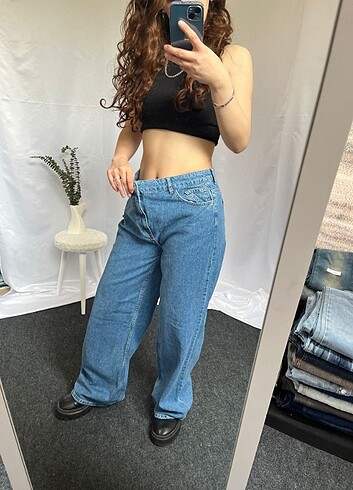 xl Beden Straight WideLeg Baggy İhraç Fazlası Y2K Kot Jean
