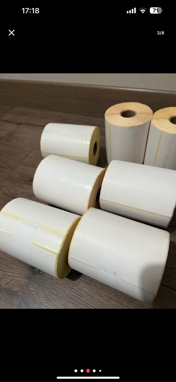 Yapışkanlı etiket bant  Rulosu 8'li Set - Görsel 3