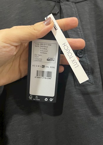 Düğmeli Gri Erkek Uzun Kollu Tişört - Görsel 6