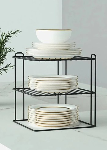 2'li Beyaz ve Gri Mutfak Raf Seti - Görsel 2