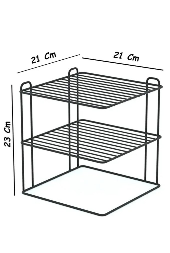 2'li Beyaz ve Gri Mutfak Raf Seti - Görsel 3