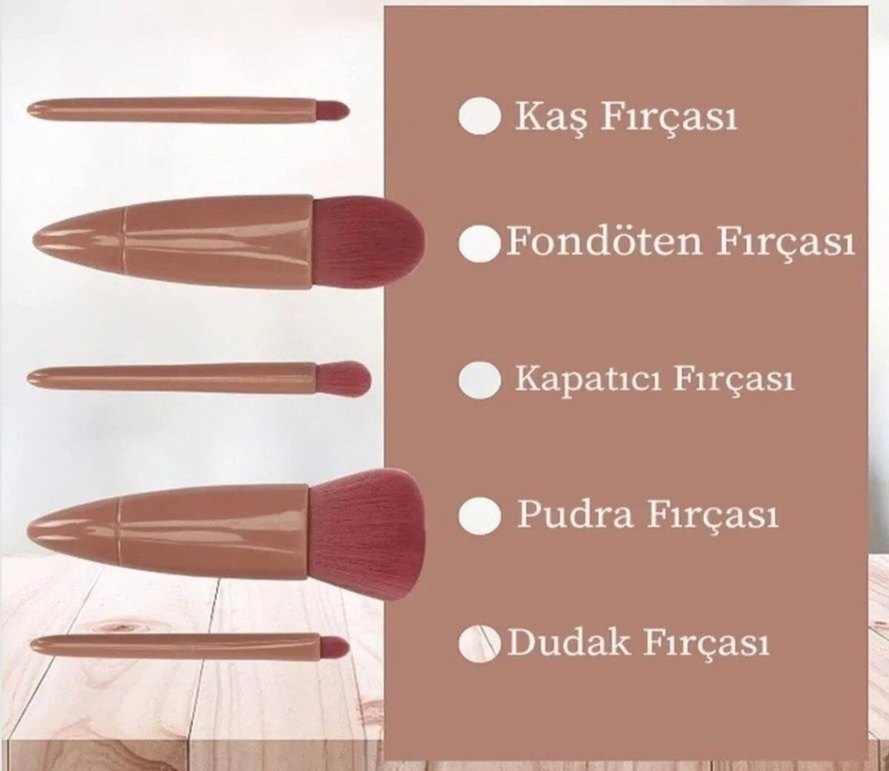 Bej Makyaj Fırçası Seti - Görsel 3