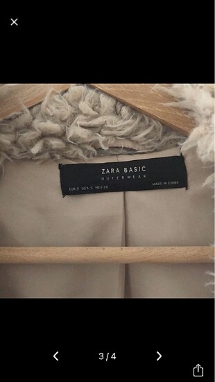 s Beden camel Renk Zara peluş kaban