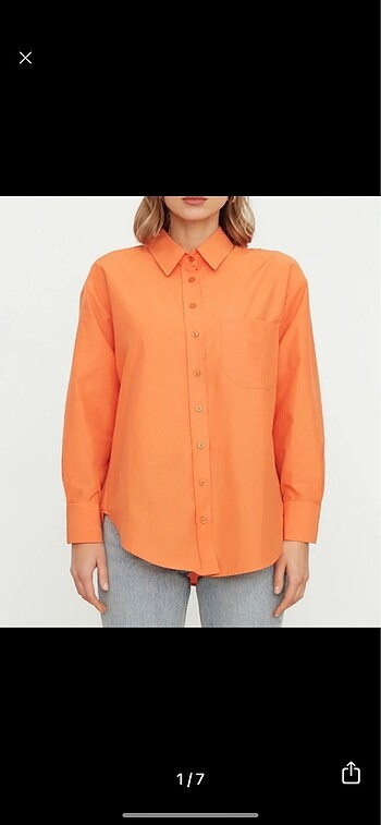 Oversize turuncu gömlek