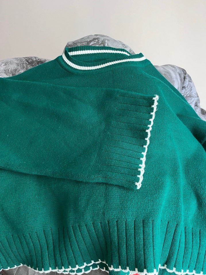 Yeşil Basic Kadın Triko Kazak - Görsel 2