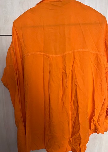 Turuncu Nakışlı Bohem Kadın Gömlek - Görsel 3