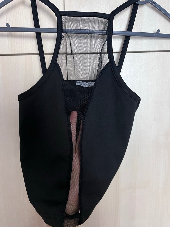 Siyah Strappy Mini Bustiyer - Görsel 2