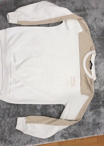 Krem -Beyaz Oversize Sweatshirt
