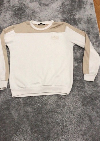 s Beden Krem -Beyaz Oversize Sweatshirt