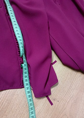 şarabi renk Uzun Kolsuz Kadın Yelek - Görsel 6