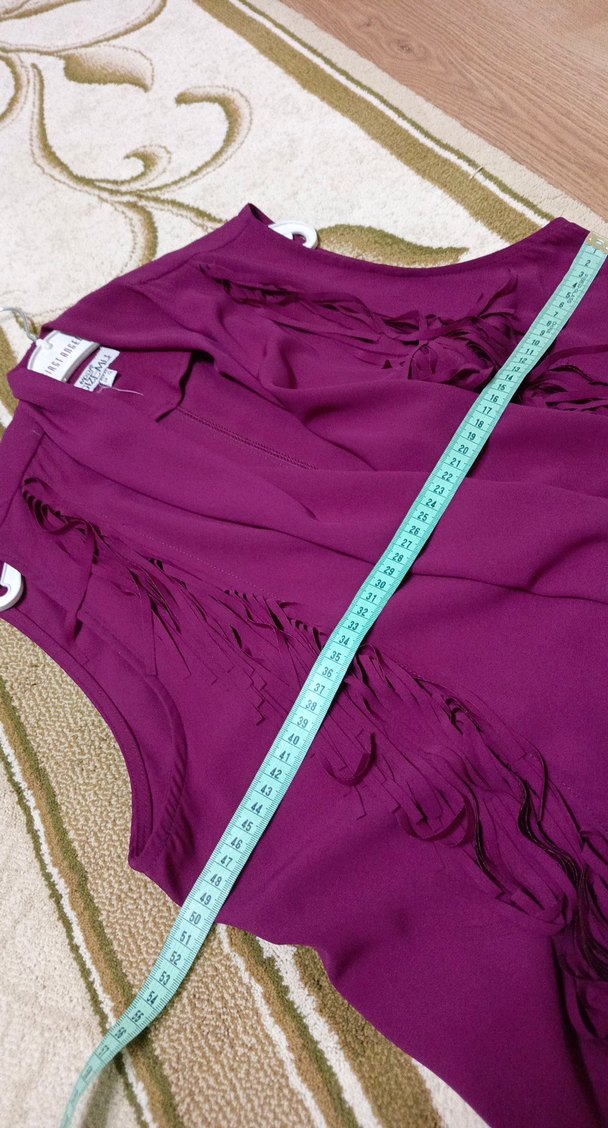 şarabi renk Uzun Kolsuz Kadın Yelek - Görsel 5